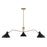 Savoy House 3-Light 48" Pendant, Matte Black/Natural Brass