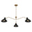 Savoy House 3-Light 48" Pendant, Matte Black/Natural Brass