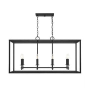 Savoy House 8-Light Outdoor Linear Chandelier, Matte Black - M7020MBK