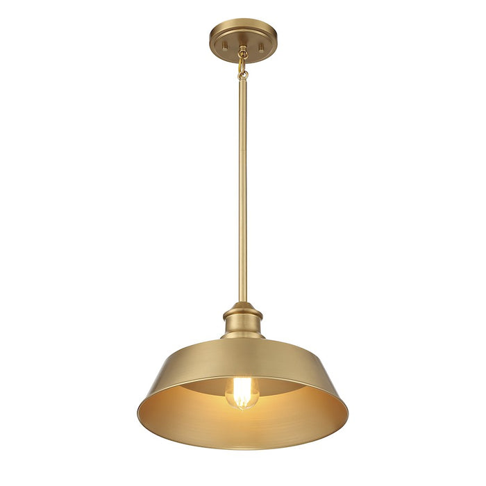 Savoy House 1-Light 8" Pendant, Natural Brass