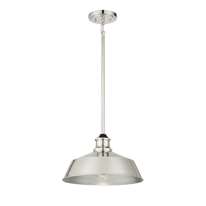 Savoy House 1-Light 8" Pendant, Polished Nickel