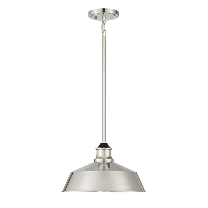 Savoy House 1-Light 8" Pendant, Polished Nickel