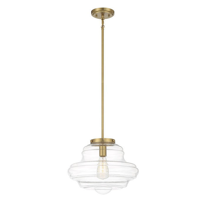 Savoy House 1-Light 12" Pendant, Natural Brass