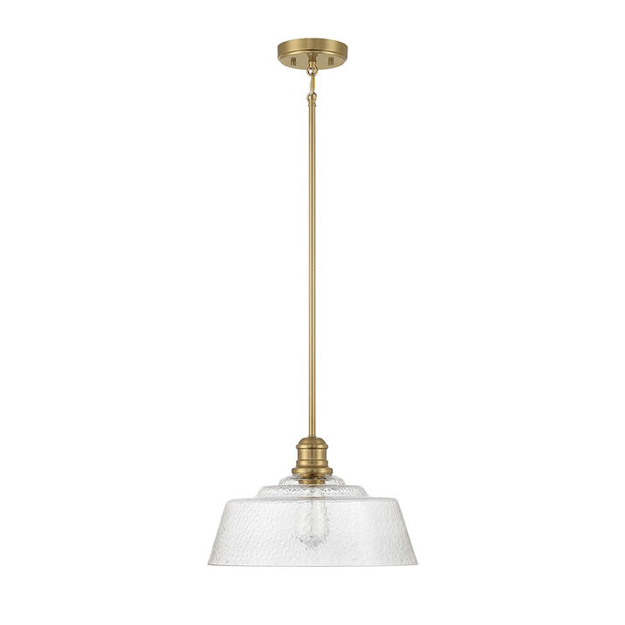 Savoy House 1-Light 15" Pendant, Natural Brass