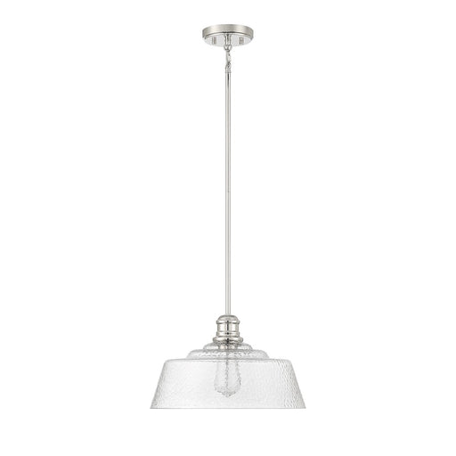 Savoy House 1-Light 15" Pendant, Polished Nickel