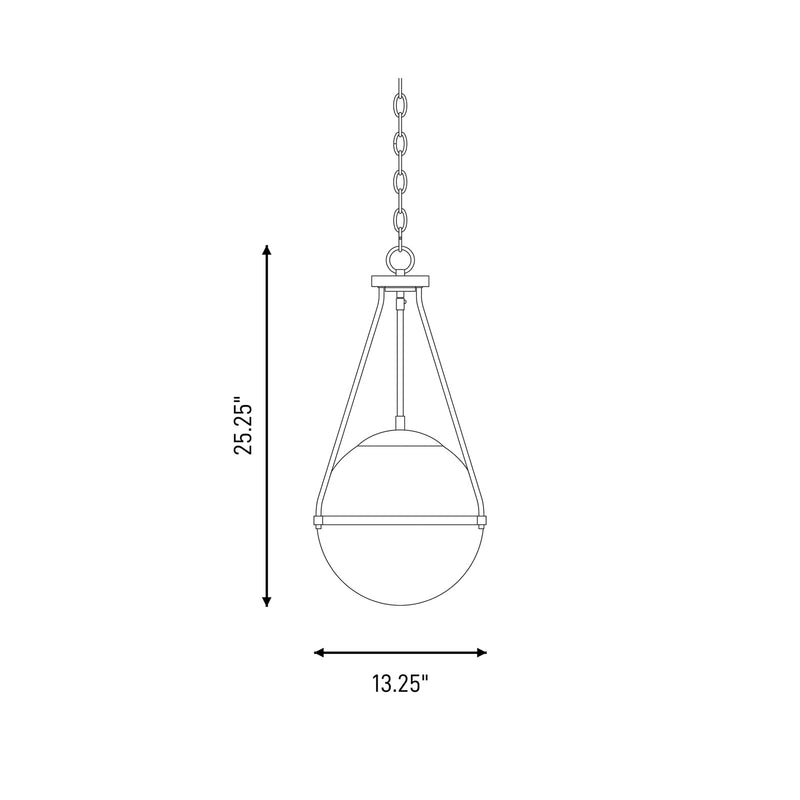 Savoy Meridian 1 Light 25" Pendant