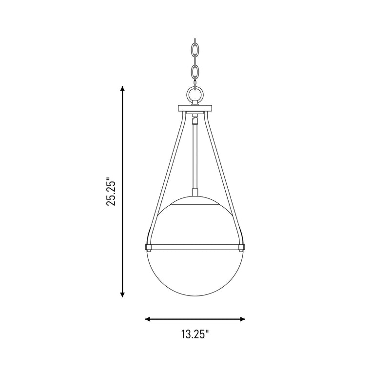 Savoy Meridian 1 Light 25" Pendant