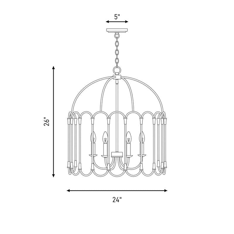 Savoy Meridian 4 Light Pendant