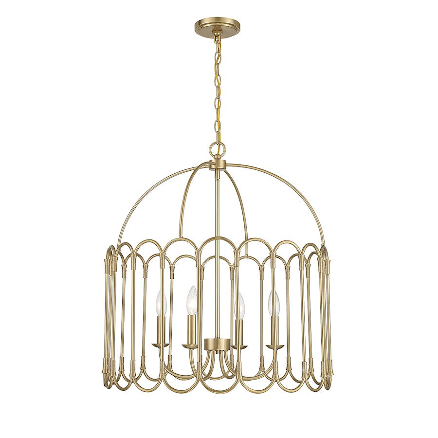 Savoy House 4-Light 24" Pendant, Natural Brass - M7029NB