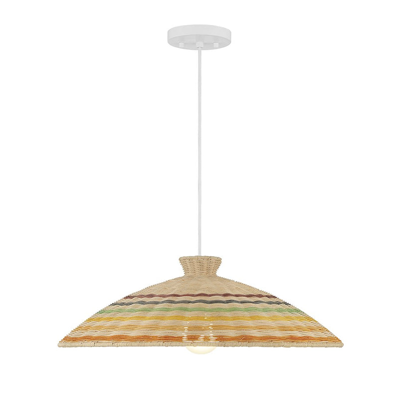 Savoy Meridian 1 Light Pendant, Matte White