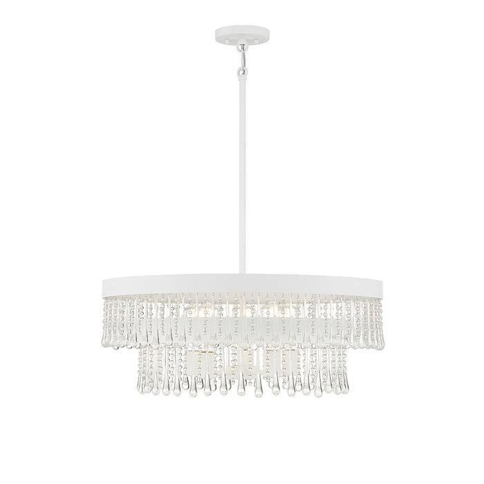 Savoy House 6-Light Pendant, Bisque White - M7038BQW