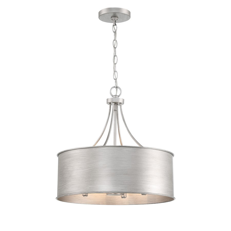 Savoy House 4-Light Pendant, Antique Silver - M7040AS