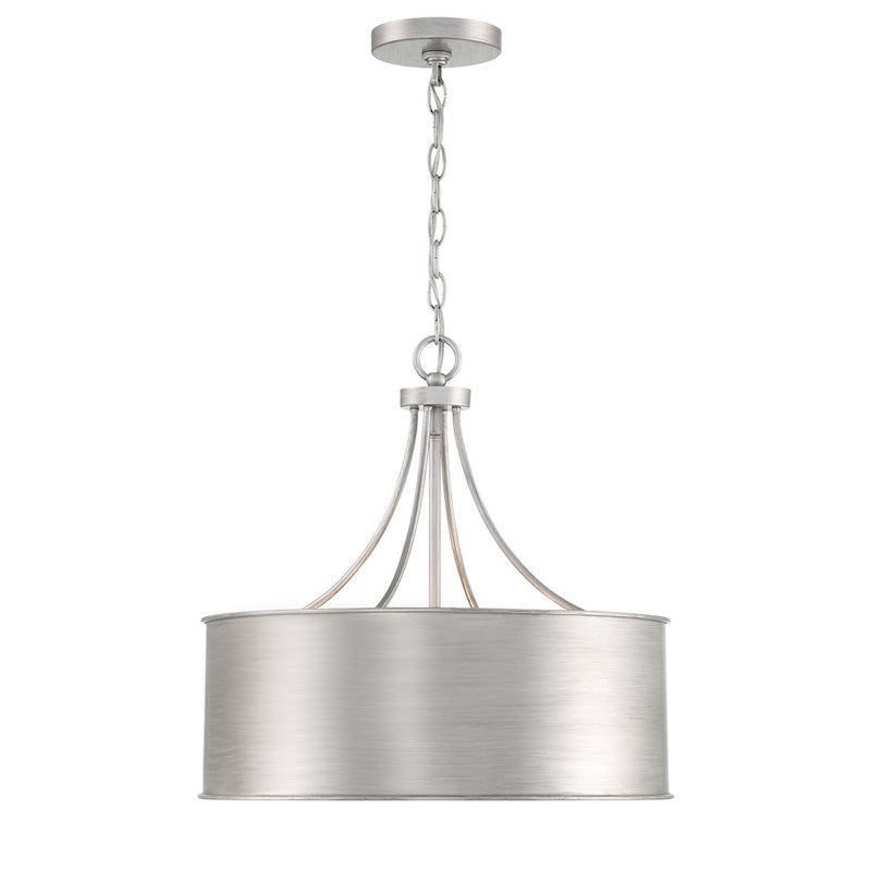 Meridian 4 Light Pendant, Antique Silver