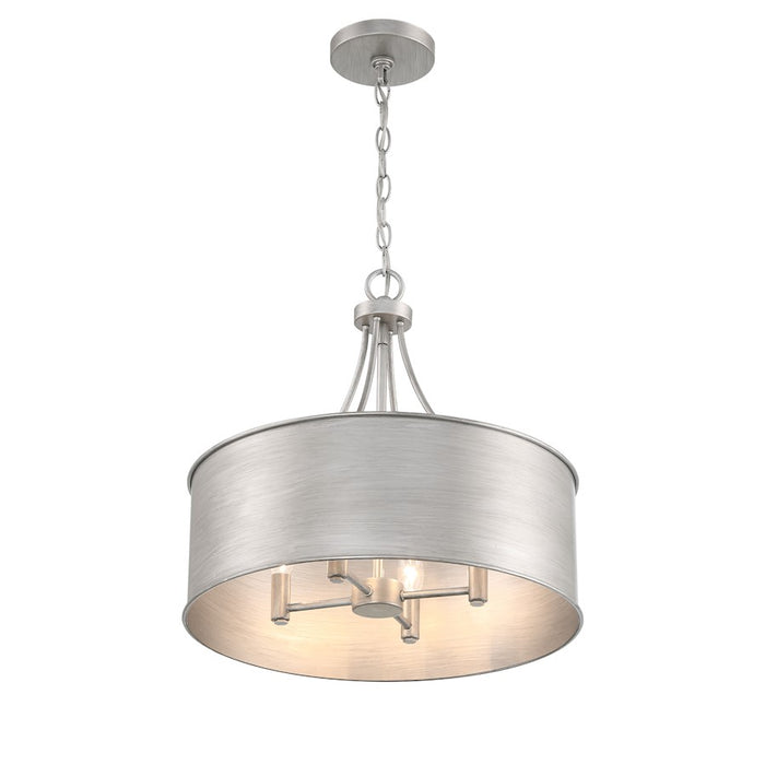 Savoy House 4-Light Pendant, Antique Silver