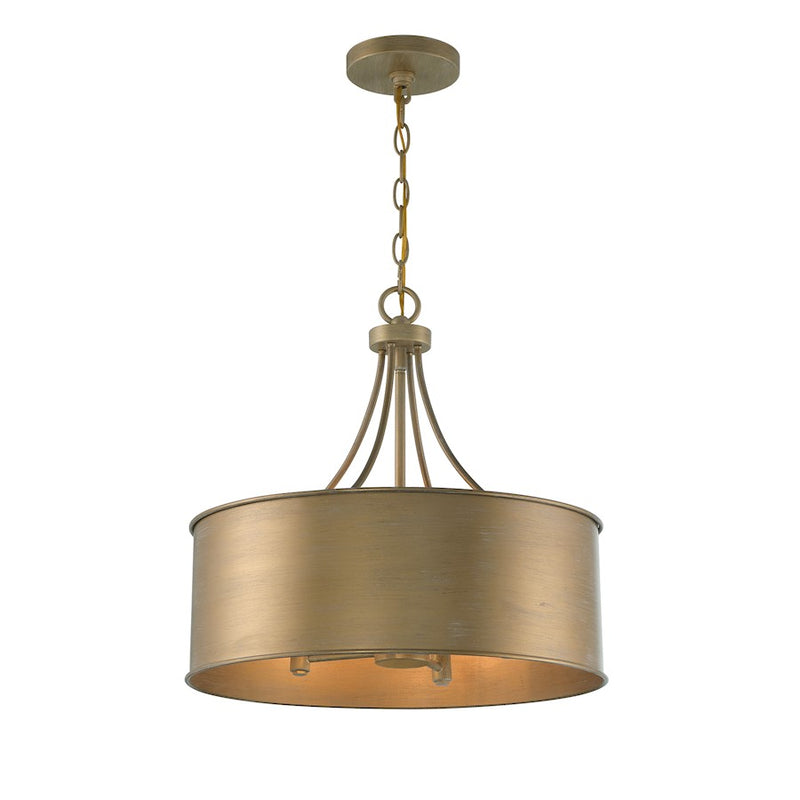 Meridian 4 Light Pendant, Brushed Gold