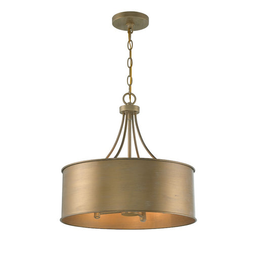 Meridian 4 Light Pendant, Brushed Gold - M7040BG