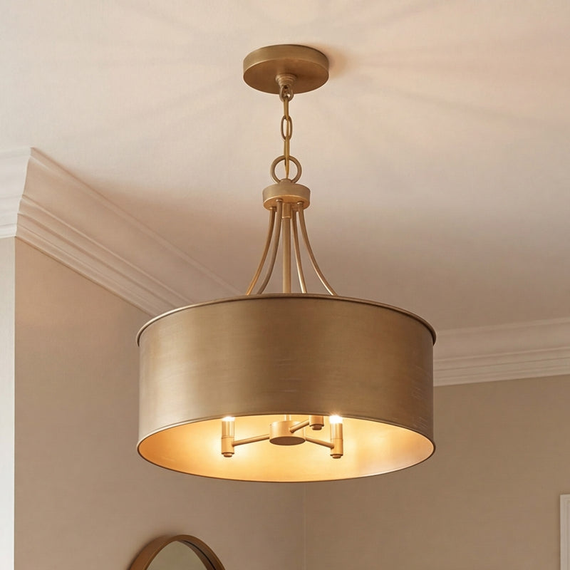 Meridian 4 Light Pendant, Brushed Gold