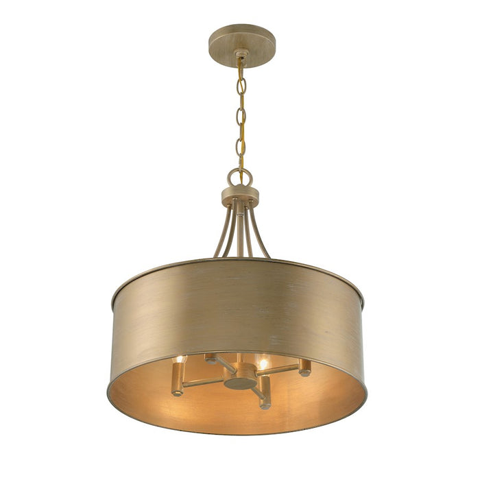 Meridian 4 Light Pendant, Brushed Gold