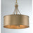 Meridian 4 Light Pendant, Brushed Gold