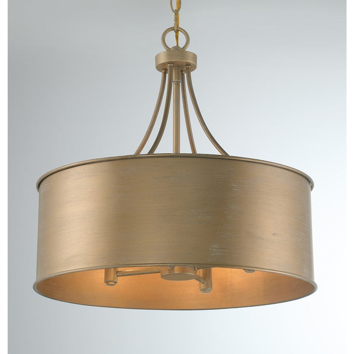 Meridian 4 Light Pendant, Brushed Gold