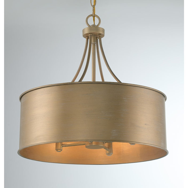 Meridian 4 Light Pendant, Brushed Gold