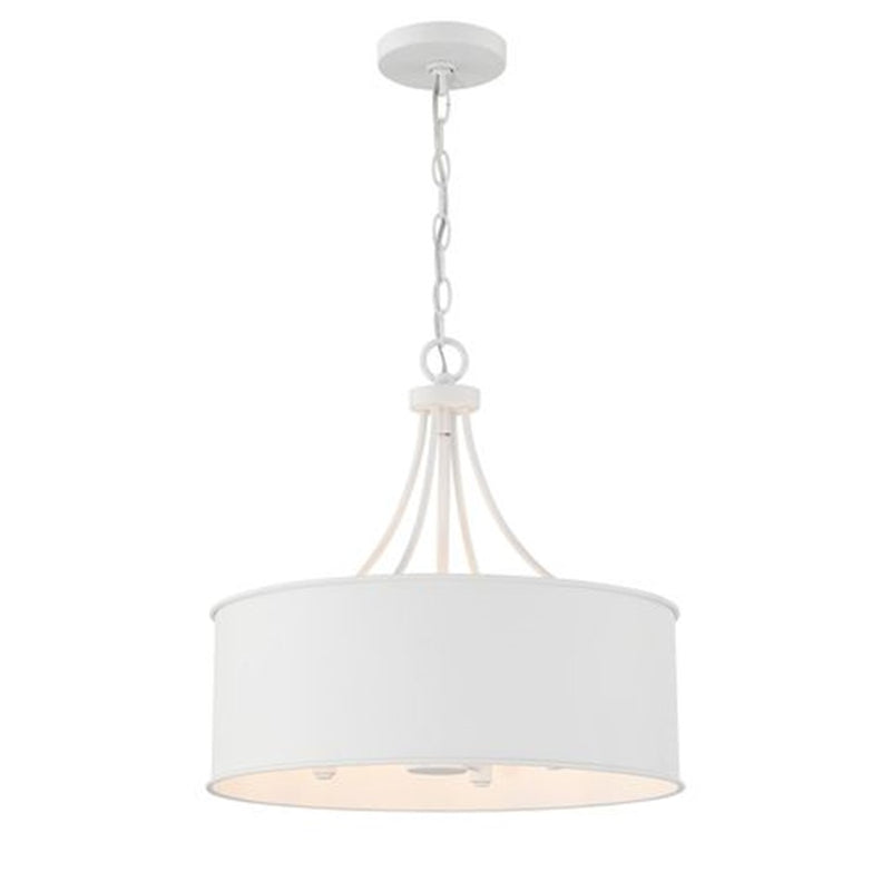 Meridian 4 Light Pendant, Bisque White