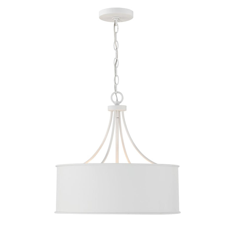 Meridian 4 Light Pendant, Bisque White