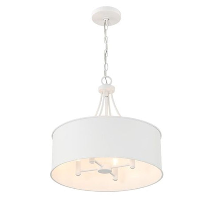 Meridian 4 Light Pendant, Bisque White