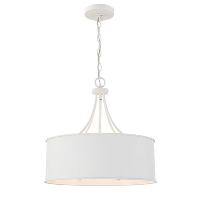 Savoy House 4-Light Pendant, Bisque White