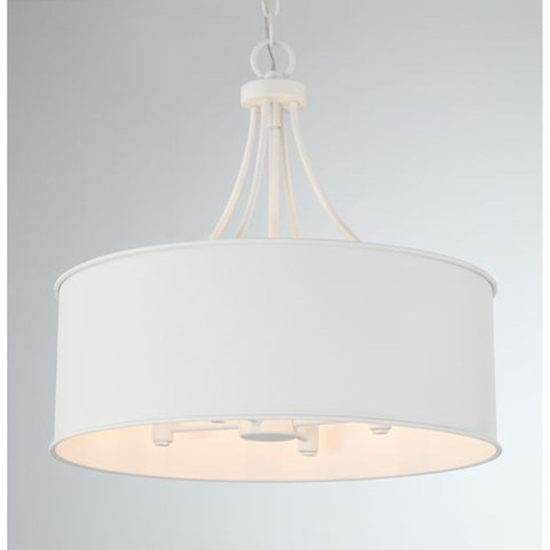 Meridian 4 Light Pendant, Bisque White
