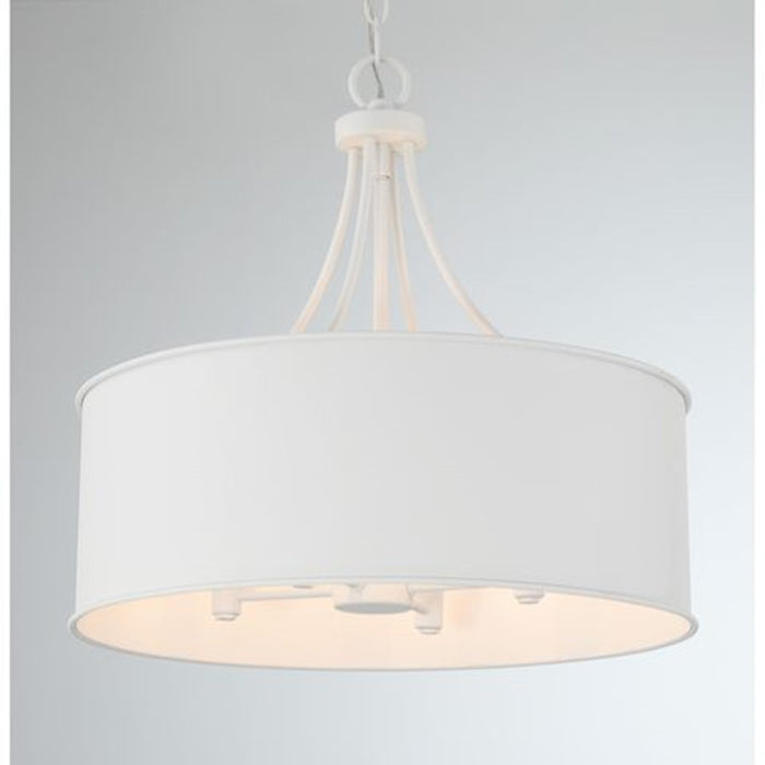 Meridian 4 Light Pendant, Bisque White