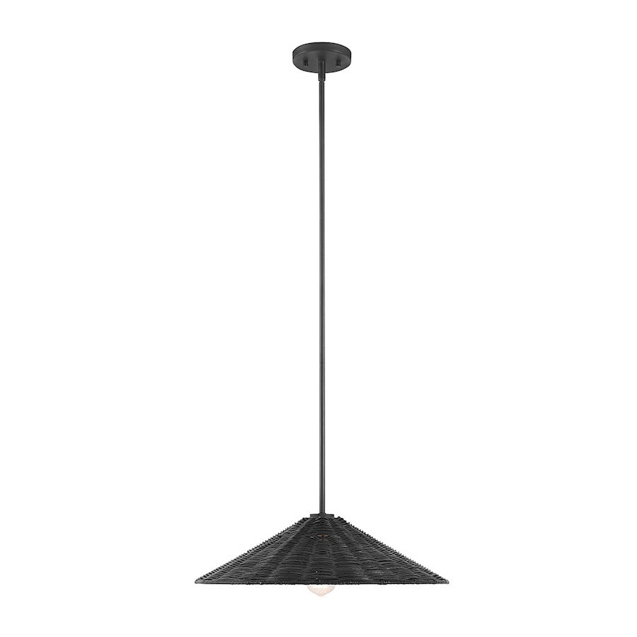 Meridian 1 Light 20" Pendant, Matte Black - M7041MBK