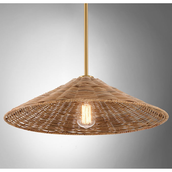 Savoy House 1-Light 20" Pendant, Natural Brass