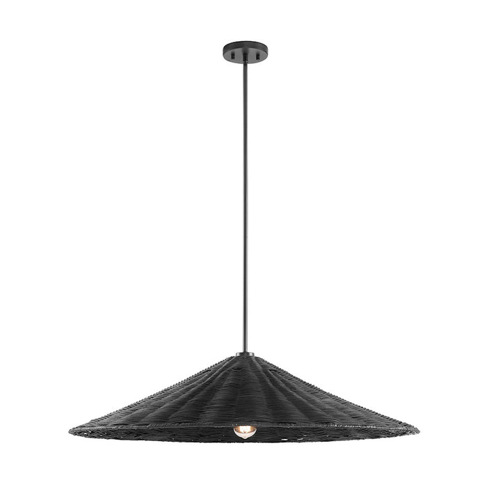 Meridian 1 Light 35" Pendant, Matte Black
