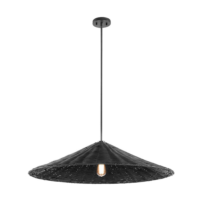 Meridian 1 Light 35" Pendant, Matte Black