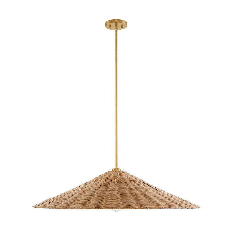 Savoy House 1-Light 35" Pendant, Natural Brass