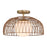 Savoy House 1-Light Convertible Pendant or Semi-Flush, Natural Brass - M7043NB