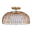 Savoy House 1-Light Convertible Pendant Or Semi-Flush, Natural Brass