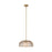 Meridian 1 Light Convertible Pendant/Semi Flush, Brass/WH Etched