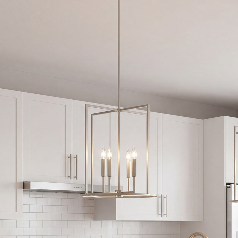 Savoy House Meridian 4Lt Pendant, Brushed Nickel