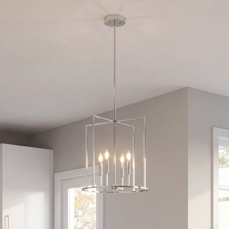 Savoy House Meridian 4Lt Pendant, Chrome