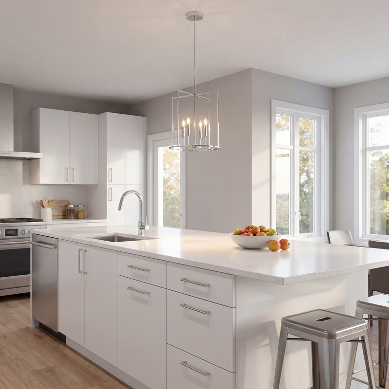 Savoy House Meridian 4Lt Pendant, Chrome