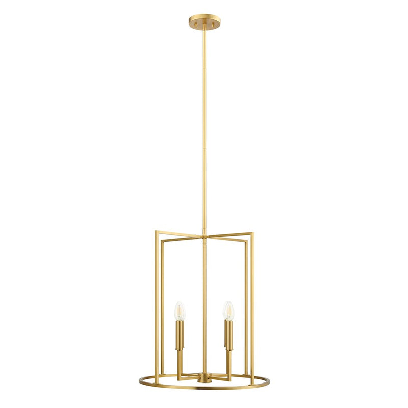 Savoy House Meridian 4Lt Pendant, Natural Brass
