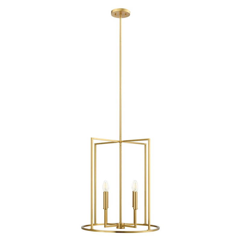 Savoy House Meridian 4Lt Pendant, Natural Brass