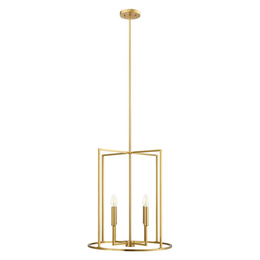 Savoy House Meridian 4Lt Pendant, Natural Brass
