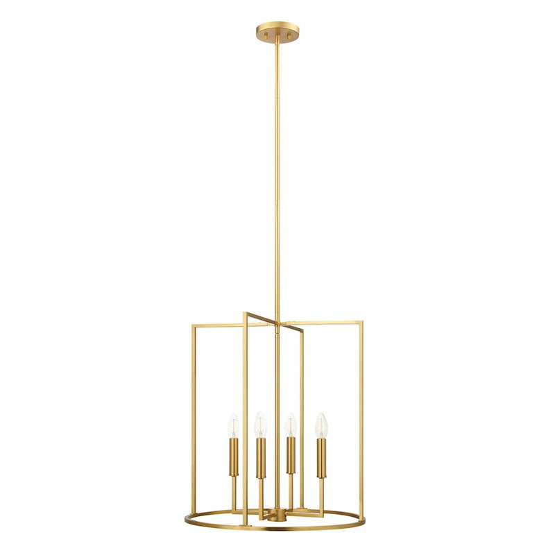 Savoy House Meridian 4Lt Pendant, Natural Brass