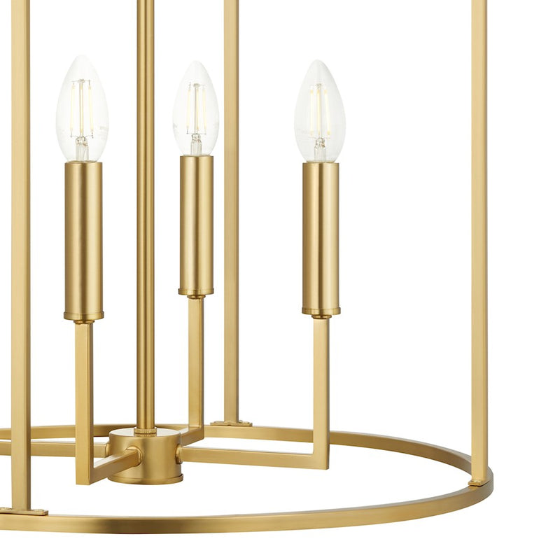 Savoy House Meridian 4Lt Pendant, Natural Brass