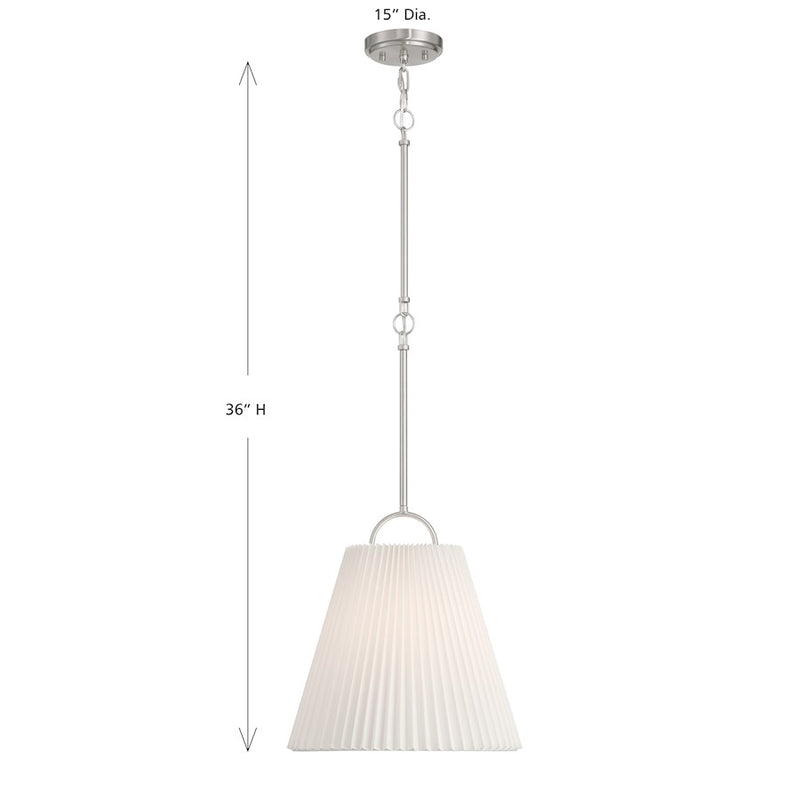 Savoy House Meridian 1Lt Pendant, Brushed Nickel