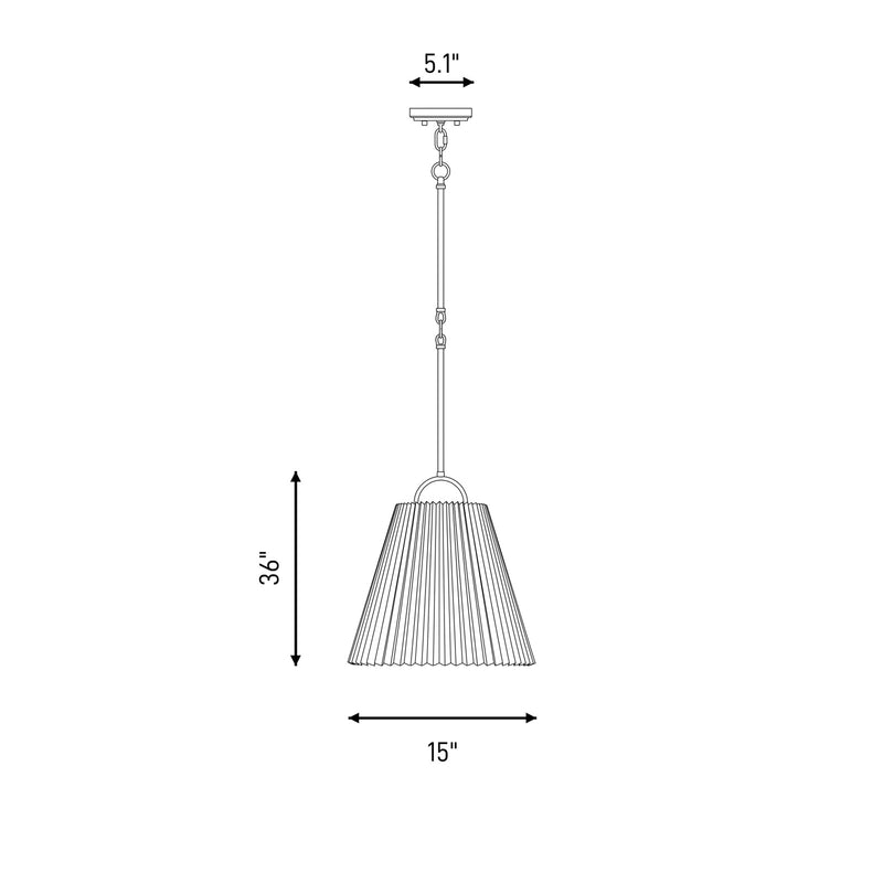 Savoy House Meridian 1Lt 15" Pendant, Black
