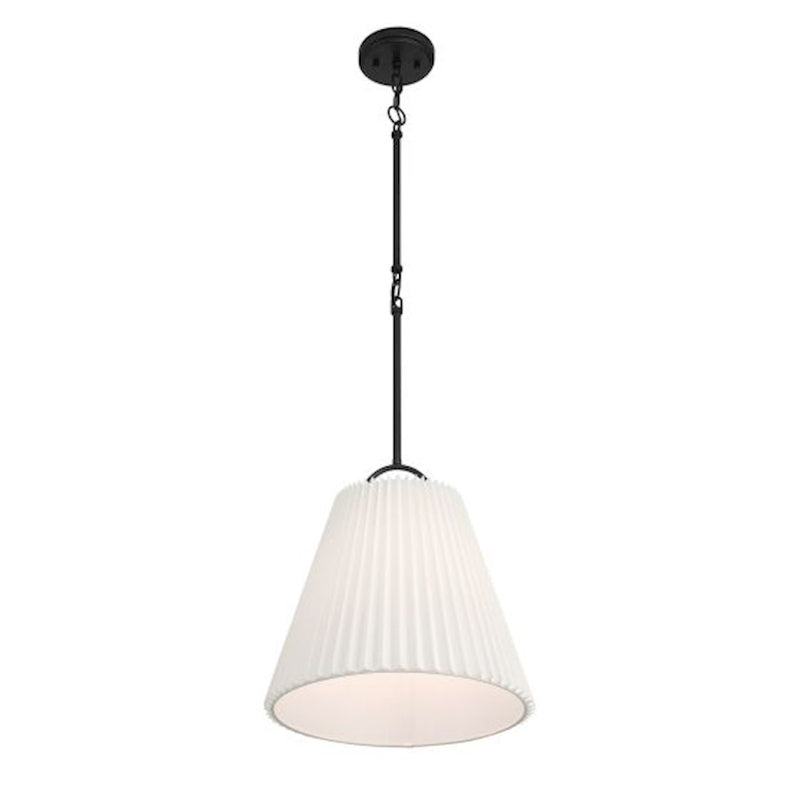 Savoy House Meridian 1Lt 15" Pendant, Black